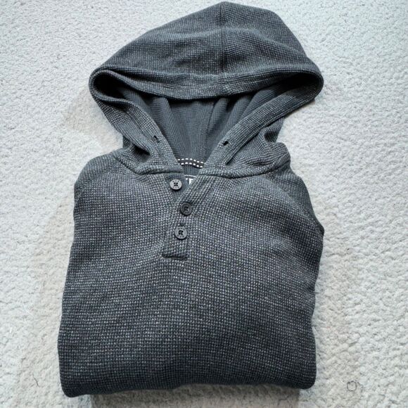 Buckle Hoodie Men Medim‎ Gray BKE Henley Sweatshirt Stretch Fernando Thermal - Picture 1 of 12